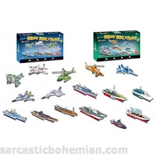 3D Puzzle Studio Set of 16 Kids Army Military Airplanes Aircraft Carriers Boats Model Kits-DIY Assembled Toys Educational and Engineering for Boys Girls Adult,When Christmas Birthday B07PLDG65H